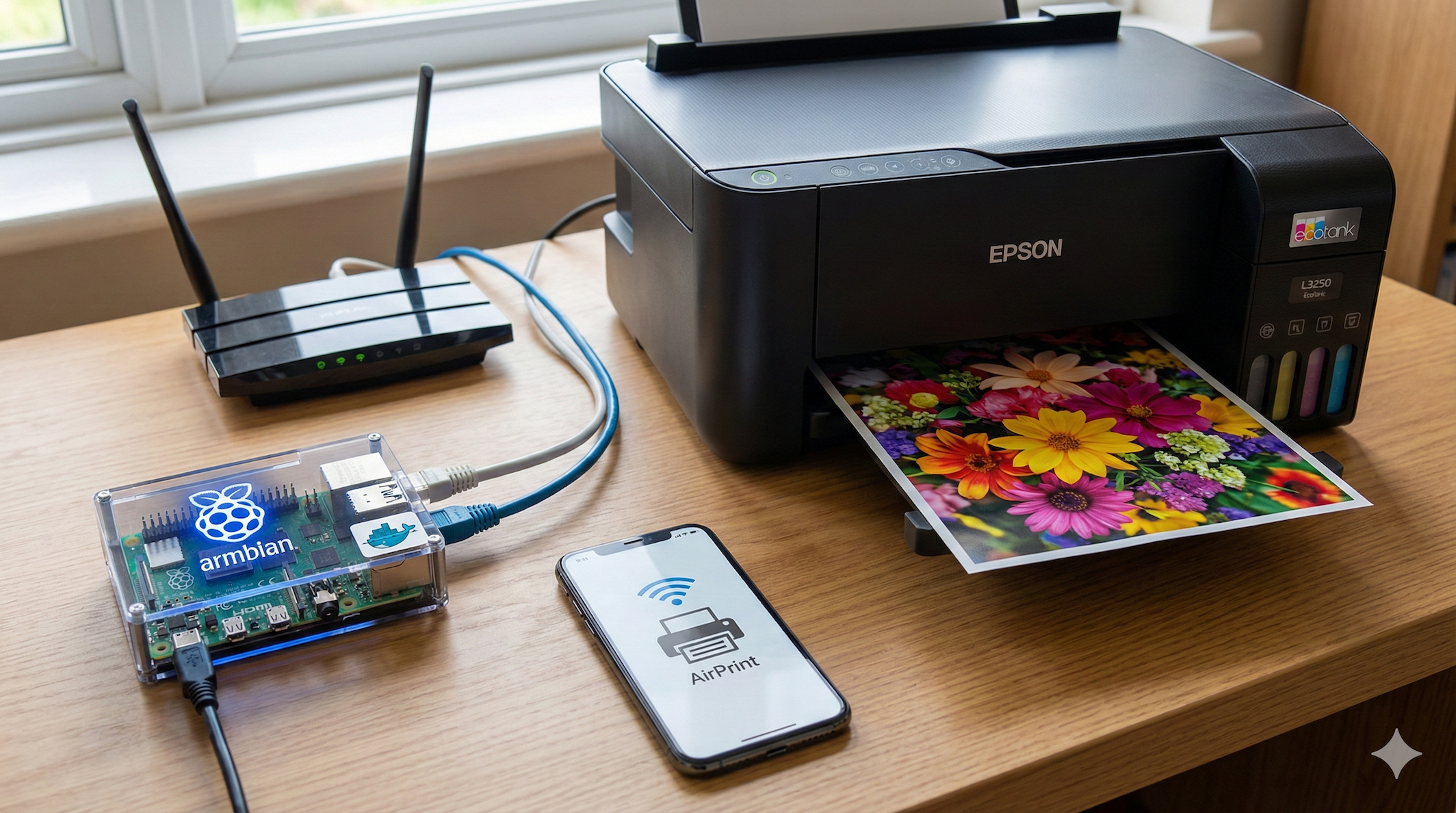 Armbian + Docker 打造AirPrint Epson L3250系列打印机